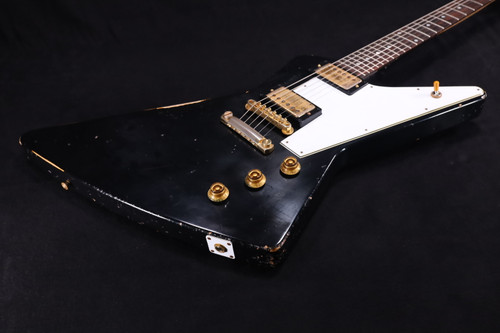 Gibson Custom Shop 58 Korina Explorer Ebony Over Korina Murphy Lab Ultra Heavy Aged Gold Hardware 406