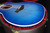 Taylor Custom Shop Grand Auditorium Spruce Top Quilt AAA Maple Back & Sides with Hardcase Transparent Blue 089