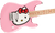 Fender Squier Limited Edition Helly Kitty Stratocaster - Pink with Hello Kitty Bag and Hello Cable and 3 Liberty Music Guitar Picks