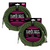 2 Pack Ernie Ball 25' Braided Straight / Angle Instrument Cable - Black / Green   - P06066