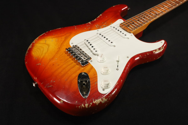 Fender Custom Shop 1955 Stratocaster Heavy Relic, 1-Piece Quartersawn Maple Neck, Aged Cherry Sunburst 162