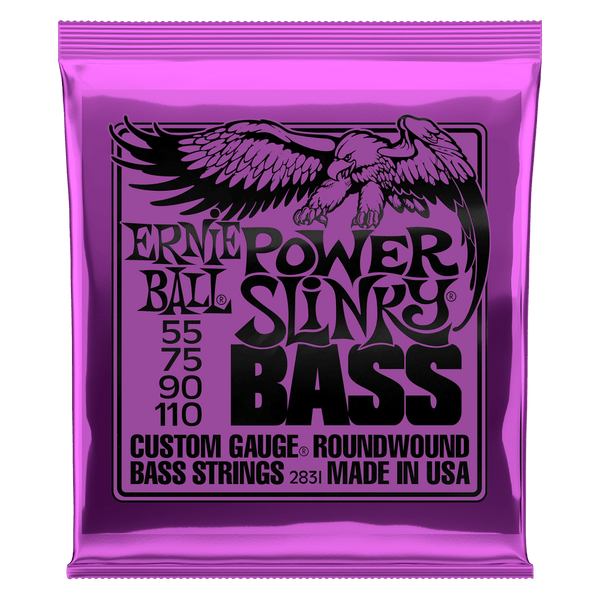 Ernie Ball Power Slinky Nickel Wound Electric Bass Strings - 55-110 Gauge - P02831