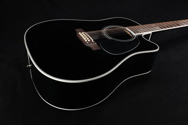 Takamine EF381SC 12-String Dreadnought Cutaway Acoustic-Electric Guitar with Semi-Hard Case 130