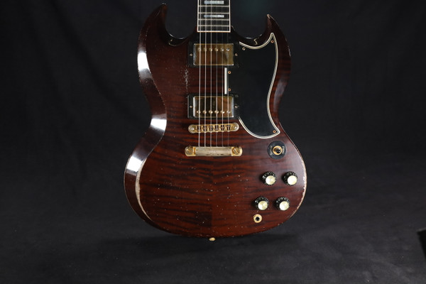 Gibson Custom SG Custom Figured Electric Guitar - Dark Walnut, Heavy Aging 119