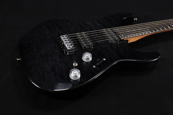 Charvel Pro-Mod Plus DK24 HH 2PT EB QM, Ebony Fingerboard - Midnight Ocean 697