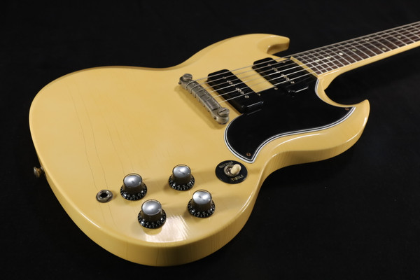 Gibson Custom Shop 1963 SG Special Reissue Lightning Bar Ultra Light Aged Classic White - SGSP63ULCWNH1 313