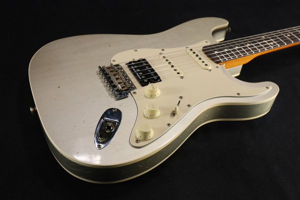 MINT Fender Custom Shop Stratocaster Double Bound HSS Aged Inca Silver USED 853