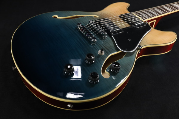 Ibanez AS73FMTIF AS Artcore 6str Hollow Body Electric Guitar - Transparent Indigo Fade 700