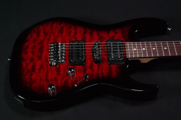 Ibanez GRX70QA GIO 6-String Right-Hand Electric Guitar in Transparent Red Burst
