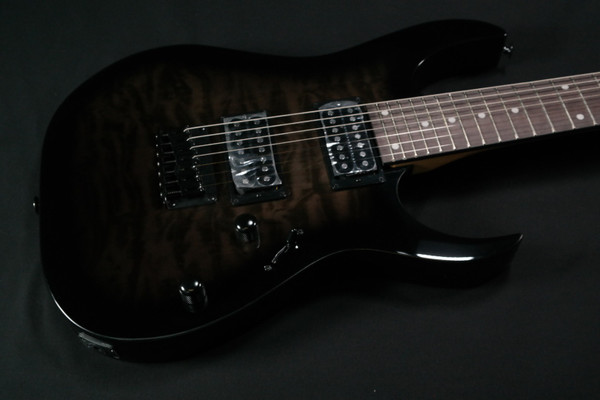 Ibanez GRG7221QATKS 7-String Electric Guitar Transparent Black Sunburst - 766