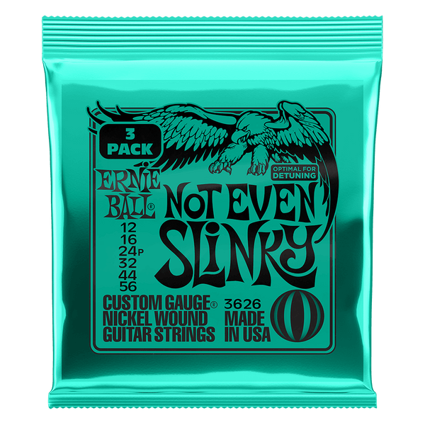 Ernie Ball Not Even Slinky Nickel Wound Electric Strings 3 Pack - 12-56 Gauge - P03626