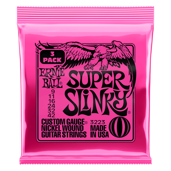 Ernie Ball 2223 Super Slinky 9-42 (12 Pack Bundle)