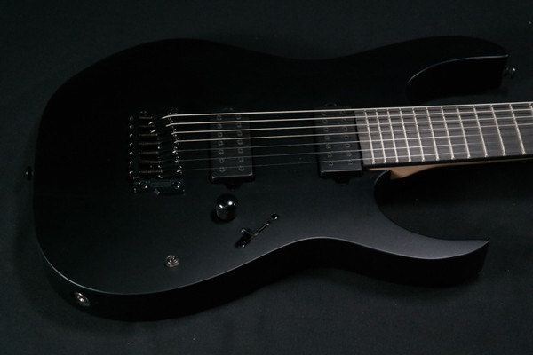 Ibanez RGIXL7BKF Iron Label Nitro RG 7-String RH Electric Guitar-Black Flat - 888