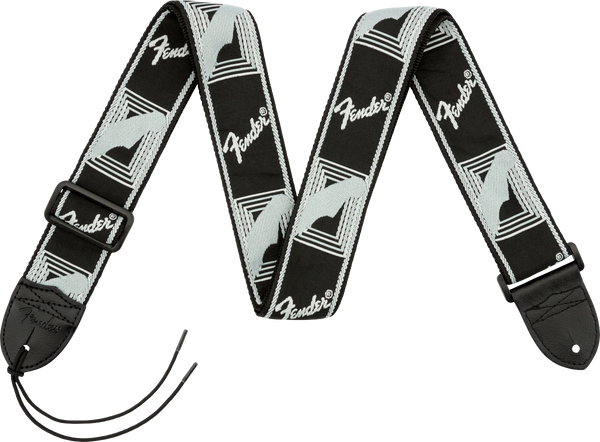 Fender Monogrammed Strap - Black/Light Grey/Dark Grey - 2''