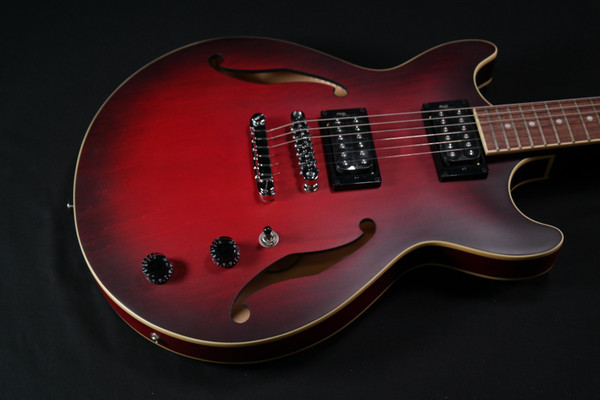 Ibanez AM53SRF AM Artcore Series 6-String RH Hollowbody Electric Guitar-Sunburst Red Flat - 325