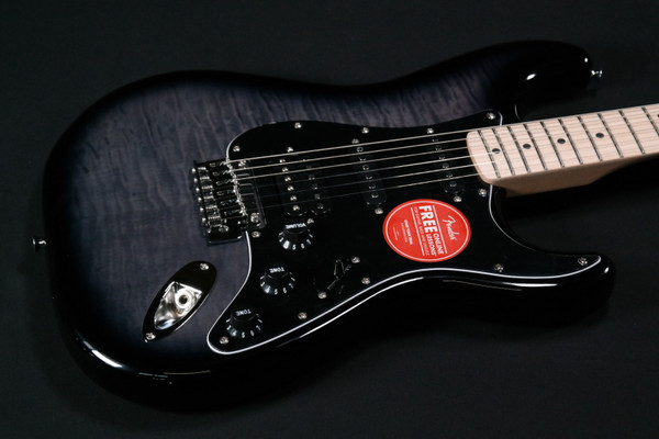 Squier Affinity Series Stratocaster FMT HSS - Maple Fingerboard - Black Pickguard - Black Burst