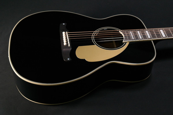 Fender Malibu Vintage, Ovangkol Fingerboard, Gold Pickguard, Black - 559
