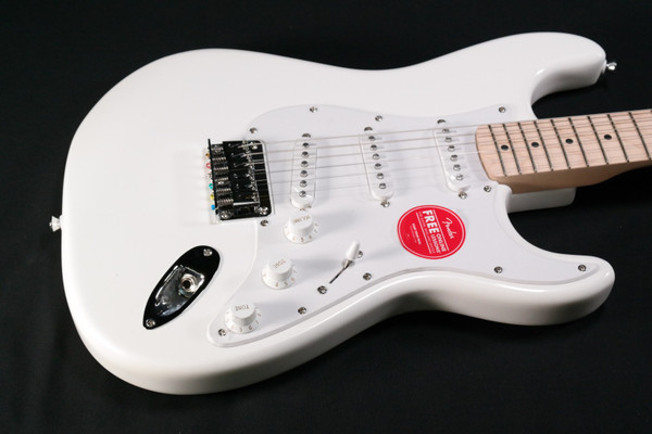 Squier Sonic Stratocaster HT - Maple Fingerboard - White Pickguard - Arctic White - 044