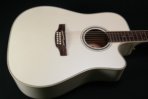 TAKAMINE GD37CE-12 PW 12- String Gloss Pearl White  Dreadnought Cutaway - 024