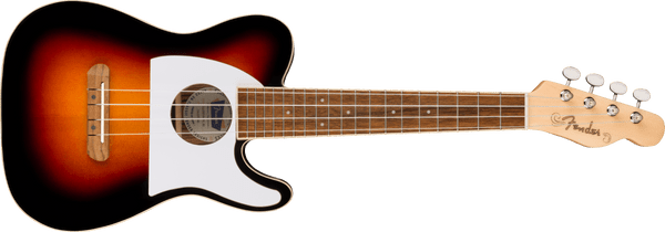 Fender Fullerton Tele Uke, Walnut Fingerboard, White Pickguard, 2-Color Sunburst - 256
