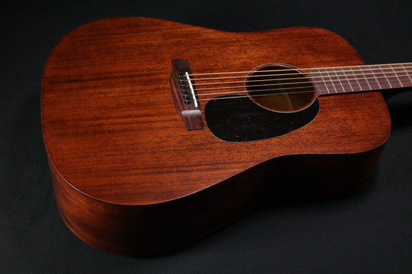 Martin Guitar D-15M with Gig Bag, Acoustic Guitar for the Working Musician, Mahogany Construction, Satin Finish, D-14 Fret, and Low Oval Neck Shape 309
