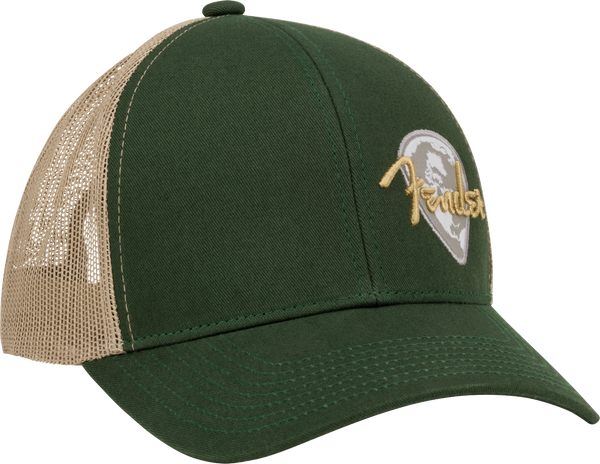 Fender Fender Globe Pick Patch Hat, Green/Khaki, One Size