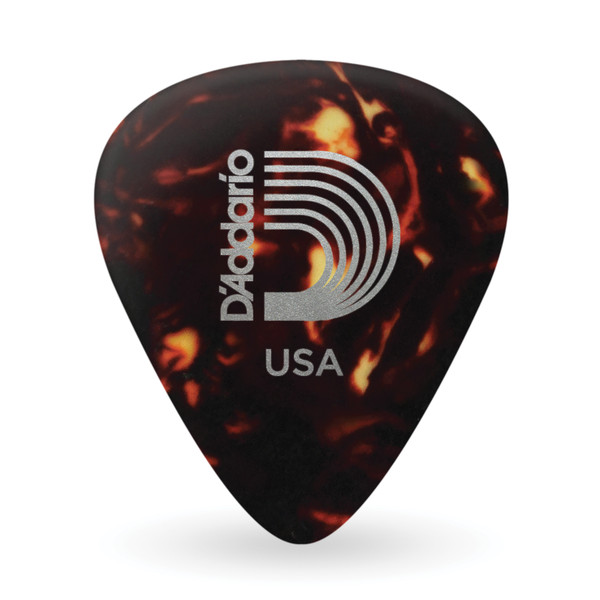 D'Addario Shell-Color Celluloid Guitar Picks, 10 pack, Light