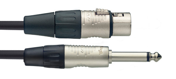 STAGG Microphone cable, XLR/jack (f/m), 6 m (20')