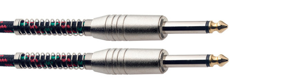 STAGG Instrument cable, jack/jack (m/m), 6 m (20''), black, vintage tweed style, S-series