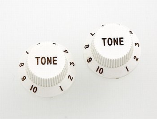 Set of 2 White Tone Knobs