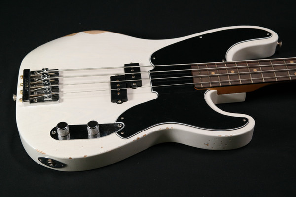 Fender Mike Dirnt Road Worn Precision Bass - Rosewood Fingerboard - White Blonde - 271