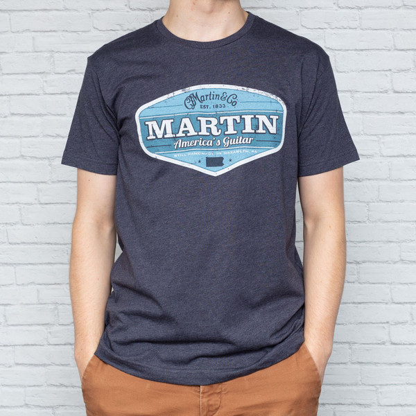 Martin 18CM0176 Retro T-Shirt, Navy (Medium)