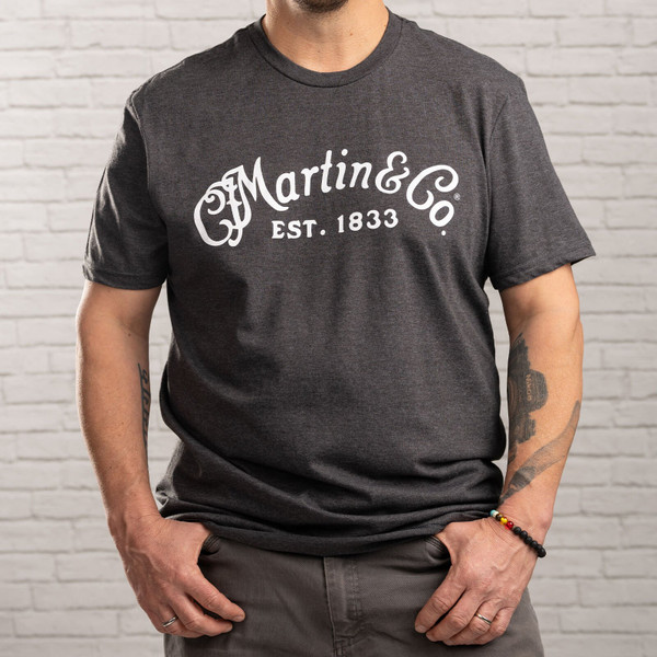 Martin Charcoal Basic Logo T-shirt - XX-Large Tee Reps an American Classic!