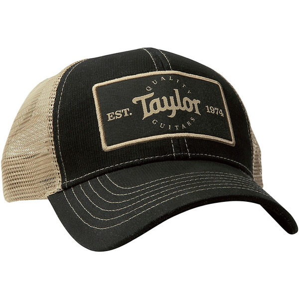 Taylor Trucker Cap, Black/Khaki, Taylor Patch