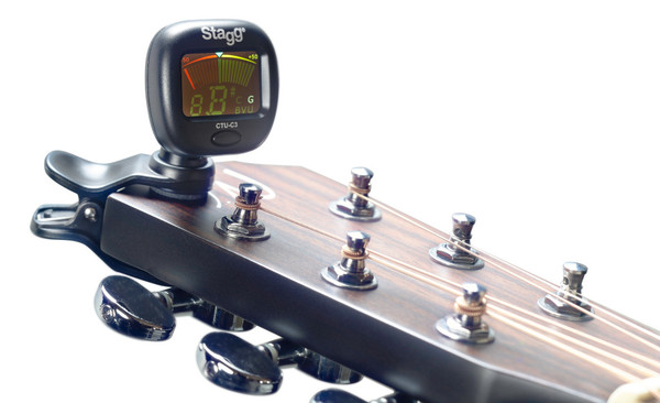 STAGG Black automatic chromatic clip-on tuner STAGG Black automatic chromatic clip-on tuner