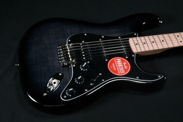 Squier Affinity Series Stratocaster FMT HSS - Maple Fingerboard - Black Pickguard - Black Burst 376