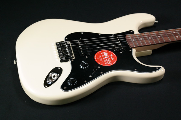 Squier Affinity Series Stratocaster HH - Laurel Fingerboard - Black Pickguard - Olympic White 955