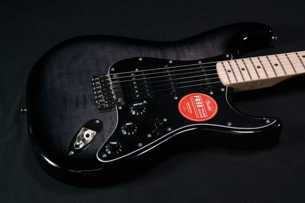 Squier Affinity Series Stratocaster FMT HSS - Maple Fingerboard - Black Pickguard - Black Burst 379