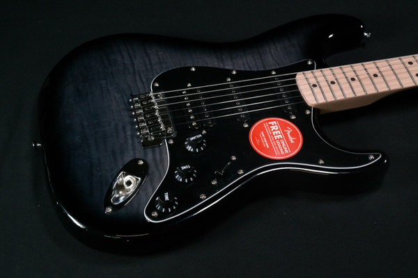 Squier Affinity Series Stratocaster FMT HSS - Maple Fingerboard - Black Pickguard - Black Burst 668