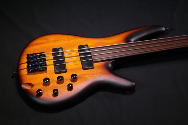 Ibanez SRF700BBF SR Bass Workshop 4str Electric Bass - Fretless - Brown Burst Flat 055
