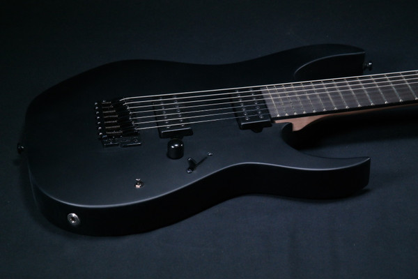 Ibanez RGIXL7BKF RG Iron Label 7str Electric Guitar - Black Flat 606