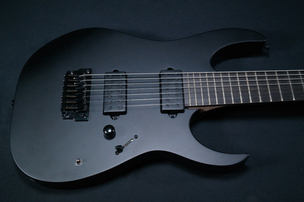 Ibanez RGIXL7BKF RG Iron Label 7str Electric Guitar - Black Flat 559