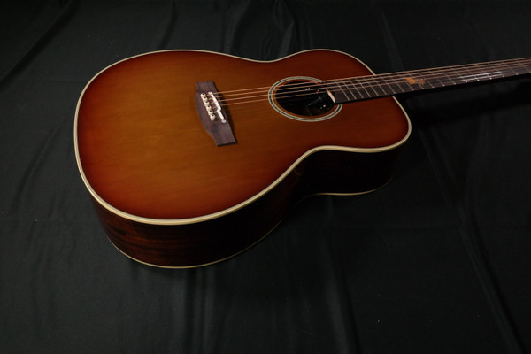 Takamine TF77-PT OM Acoustic-Electric Guitar, Cedar Top, Koa b/s, CTP-3 Electronics, Gloss Sunset Burst 888