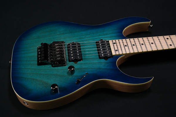 Ibanez RG652AHMNGB RG Prestige 6str Electric Guitar w/Case - Nebula Green Burst 254