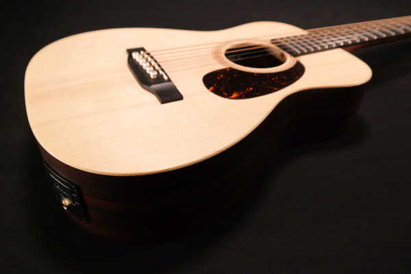Martin Little Martin LX1RE Acoustic-Electric Guitar with Gig Bag, Sitka Spruce and Rosewood Pattern HPL Construction, Modified 0-14 Fret, Modified Low Oval Neck Shape 908