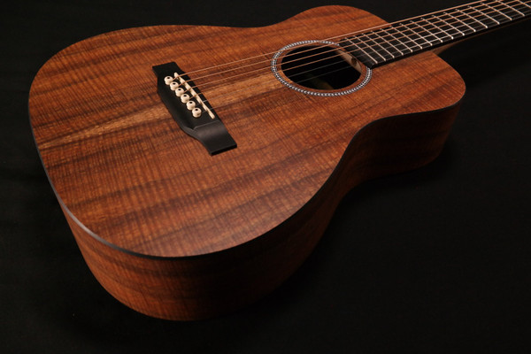 Martin Little Martin LXK2 Acoustic Guitar with Gig Bag, Koa and Sitka Spruce HPL Construction, Modified 0-14 Fret, Modified Low Oval Neck Shape 068