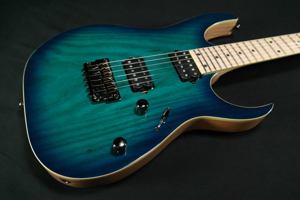 Ibanez RG652AHMFXNGB RG Prestige 6str Electric Guitar w/Case - Nebula Green Burst 266