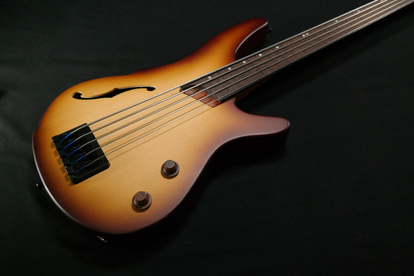 Ibanez SRH500FNNF SR Bass Workshop 4str Electric Bass - Hollow Body Fretless - Natural Browned Burst Flat 059