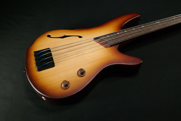 Ibanez SRH500FNNF SR Bass Workshop 4str Electric Bass - Hollow Body Fretless - Natural Browned Burst Flat 739