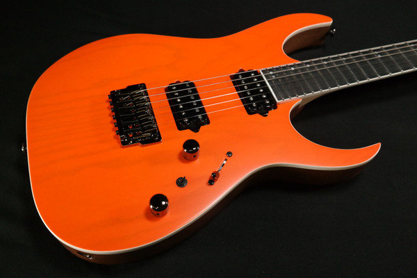 Ibanez RGR5221TFR RG Prestige 6str Electric Guitar w/Case - Transparent Fluorescent Orange 434